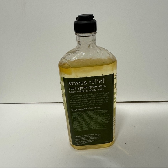 Bath & Body Works Stress Relief Eucalyptus Spearmint Foam Body Wash 10 OZ HTF - Picture 4 of 4